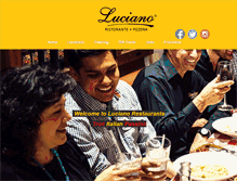 Tablet Screenshot of lucianorestaurants.com